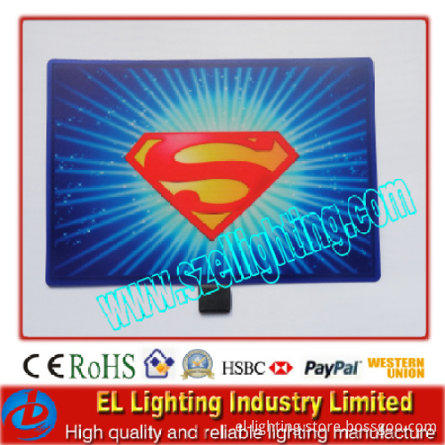 2013 Hot Selling Super Man Panel for Flashing T Shirt